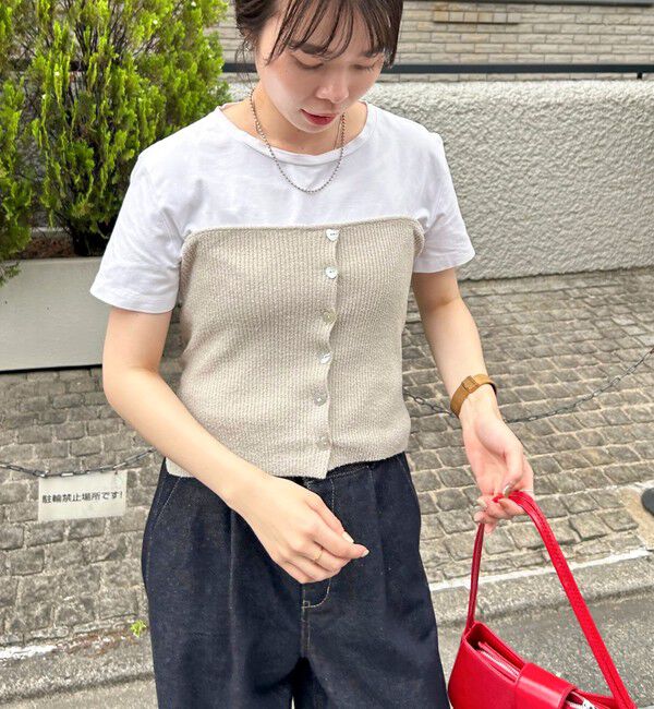 fredy emue「ハート釦ニットビスチェ」|ニット・セーター|