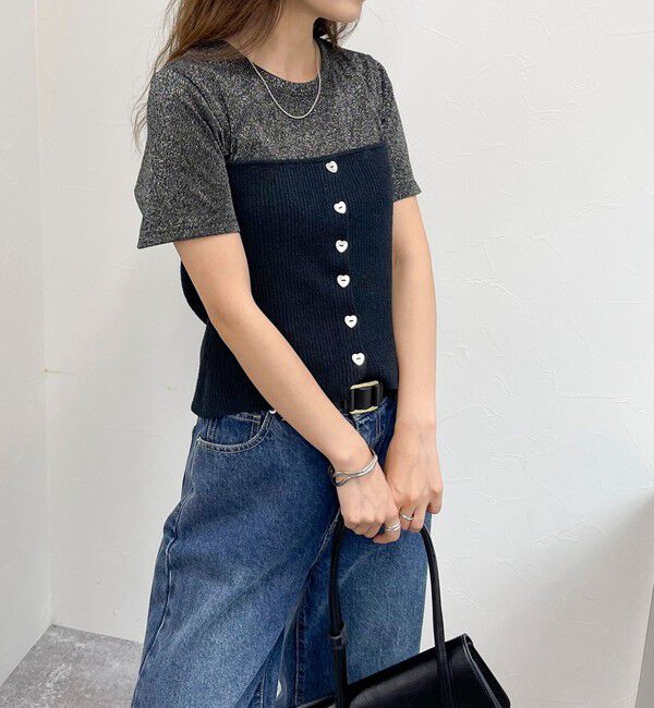 fredy emue「ハート釦ニットビスチェ」|ニット・セーター|