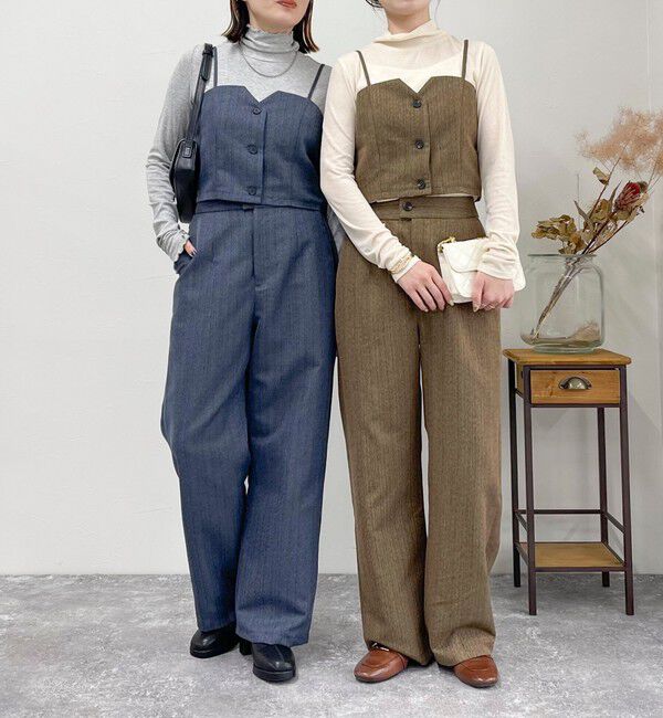 fredy emue「ヘリンボーンキャミビスチェ」|キャミソール|