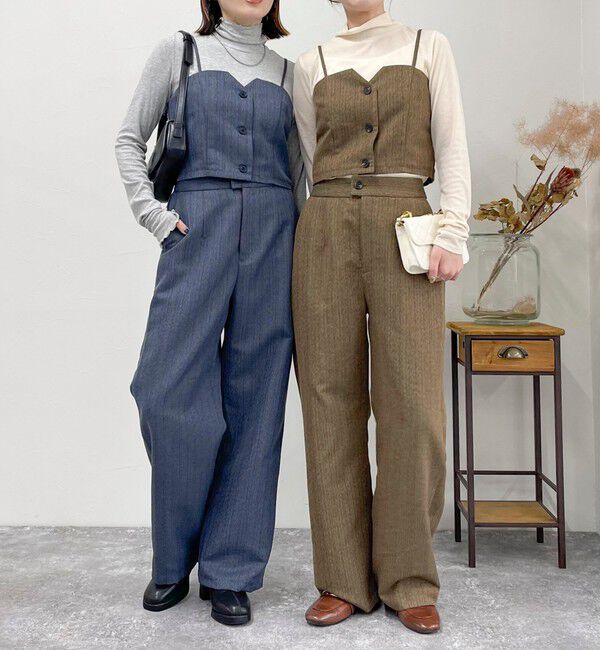 fredy emue「ヘリンボーンキャミビスチェ」|キャミソール|