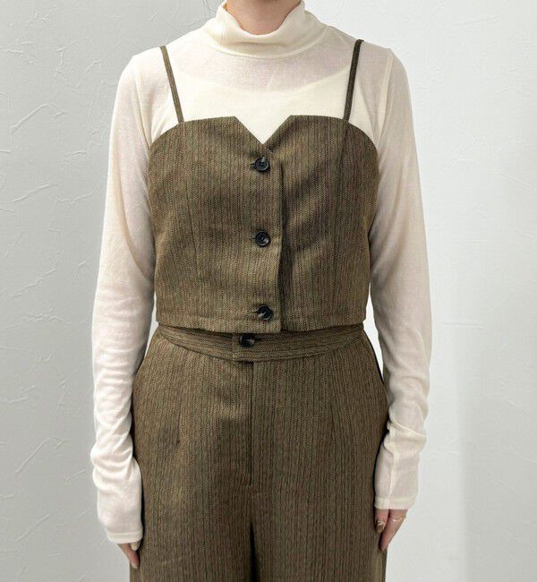 fredy emue「ヘリンボーンキャミビスチェ」|キャミソール|