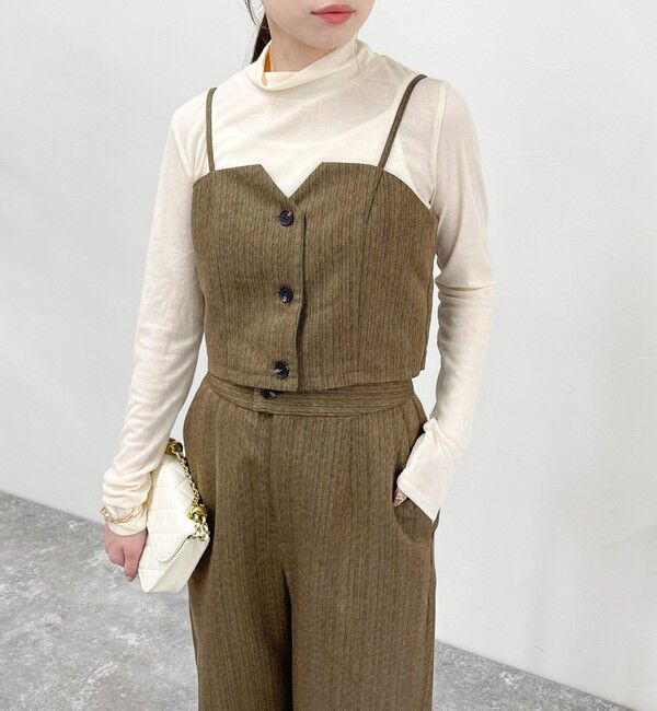 fredy emue「ヘリンボーンキャミビスチェ」|キャミソール|