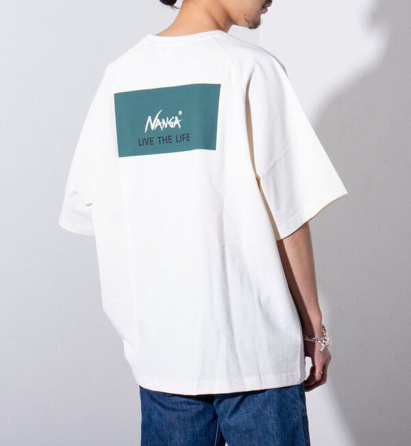 GLOSTER「【NANGA&times;GLOSTER】別注 ボックスロゴ バックプリント ラグランTシャツ」|Tシャツ・カットソー|