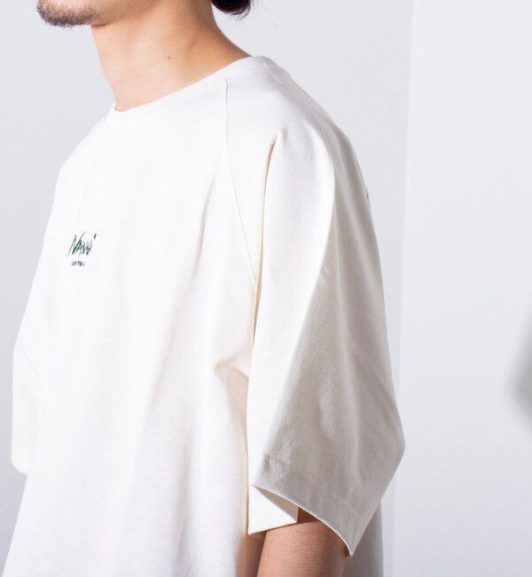 GLOSTER「【NANGA&times;GLOSTER】別注 ボックスロゴ バックプリント ラグランTシャツ」|Tシャツ・カットソー|