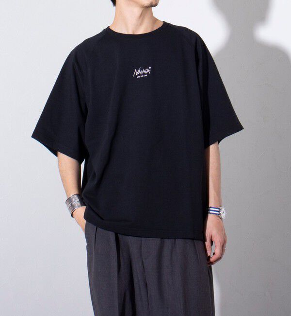 GLOSTER「【NANGA&times;GLOSTER】別注 ボックスロゴ バックプリント ラグランTシャツ」|Tシャツ・カットソー|