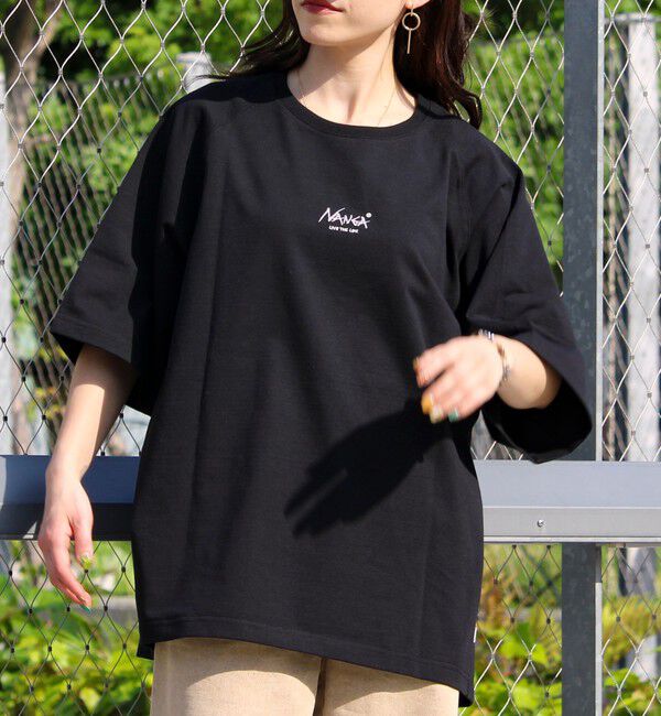 GLOSTER「【NANGA&times;GLOSTER】別注 ボックスロゴ バックプリント ラグランTシャツ」|Tシャツ・カットソー|