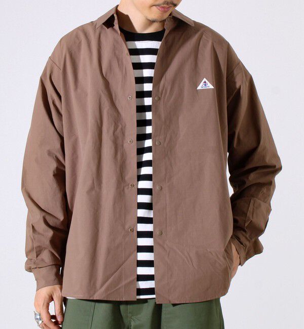 GLOSTER「【GEVACO】ドットボタンシャツ スナップボタン シャツ羽織」|シャツ・ブラウス|モカ