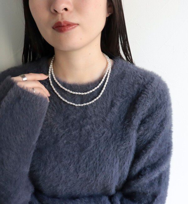 fredy emue「ライスパールフックロングネックレス」|ネックレス|シルバー