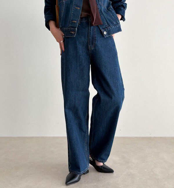 fredy emue「《セットアップ対応》ワイドテーパードデニムパンツ」|デニム|