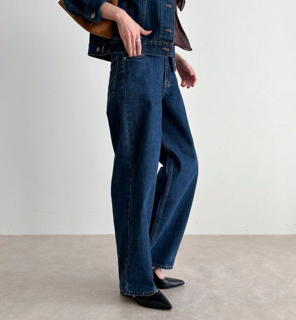 fredy emue「《セットアップ対応》ワイドテーパードデニムパンツ」|デニム|