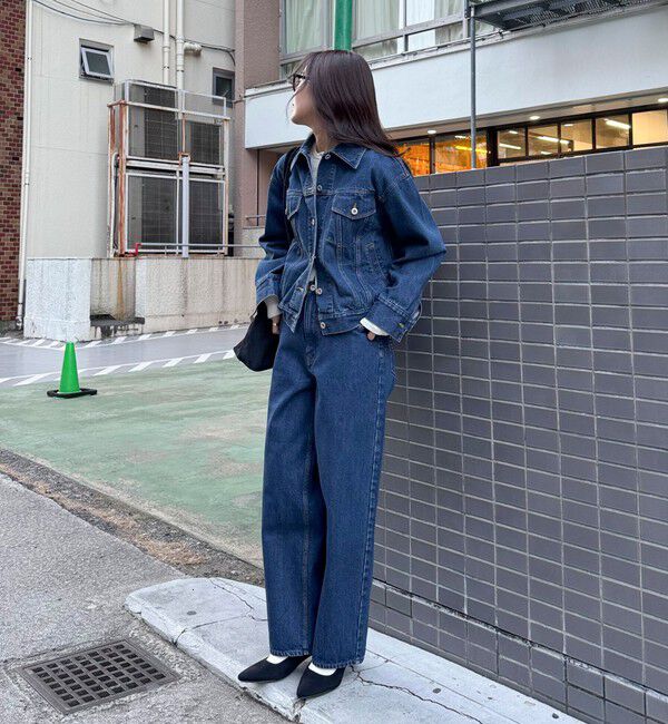 fredy emue「《セットアップ対応》ワイドテーパードデニムパンツ」|デニム|