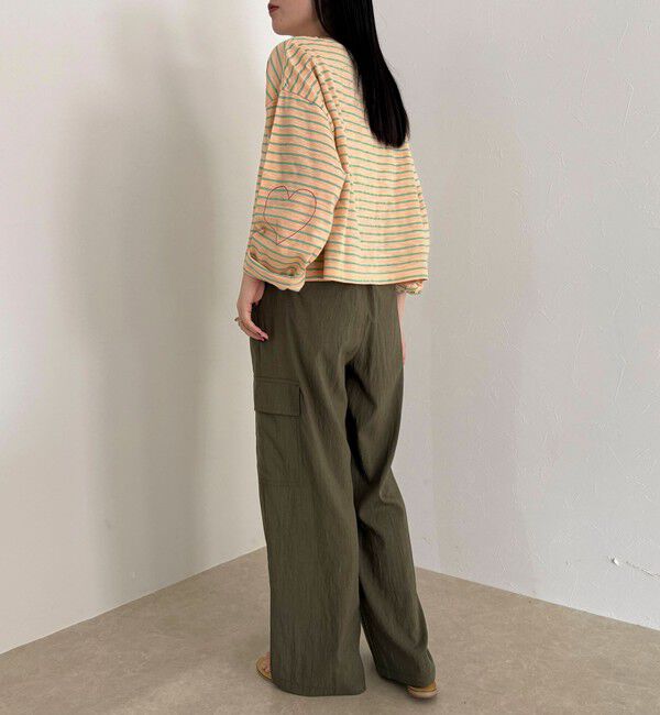 fredy emue「【人気商品の新型】ボーダーハートステッチルーズロンTシャツ」|Tシャツ・カットソー|