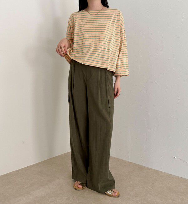 fredy emue「【人気商品の新型】ボーダーハートステッチルーズロンTシャツ」|Tシャツ・カットソー|