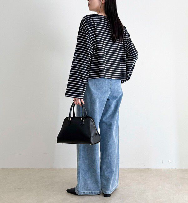 fredy emue「【人気商品の新型】ボーダーハートステッチルーズロンTシャツ」|Tシャツ・カットソー|