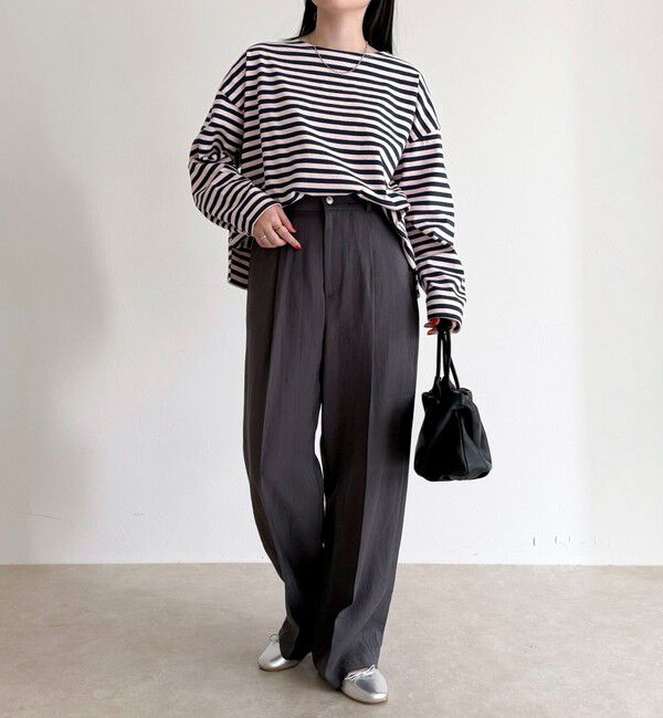 fredy emue「ボーダーハートパッチプルオーバー」|Tシャツ・カットソー|