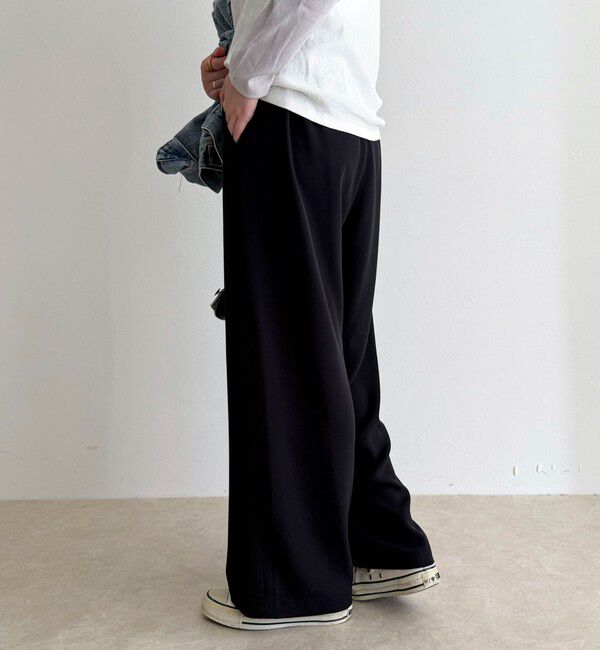 fredy emue「【4サイズ展開/リピーター続出！】とろみツイルストレートイージーパンツ」|チノ|