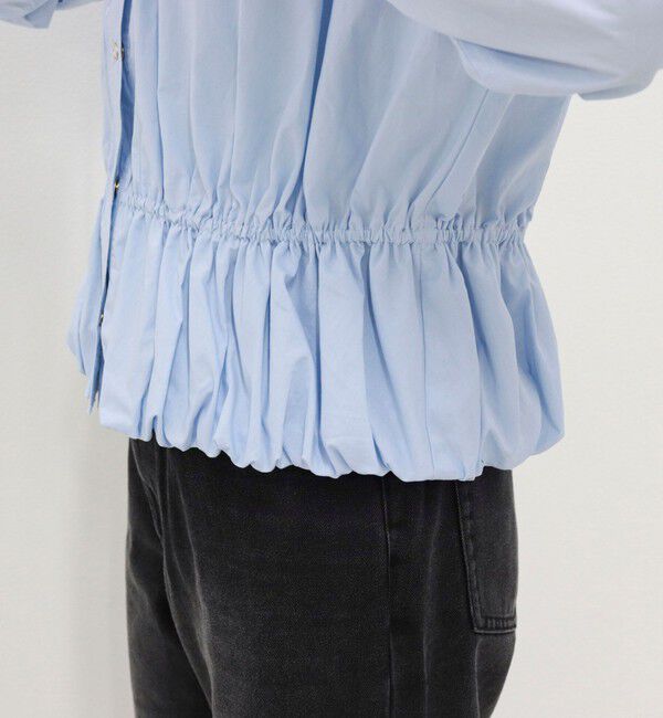 fredy emue「クロップドバルーン前開きブラウス」|シャツ・ブラウス|