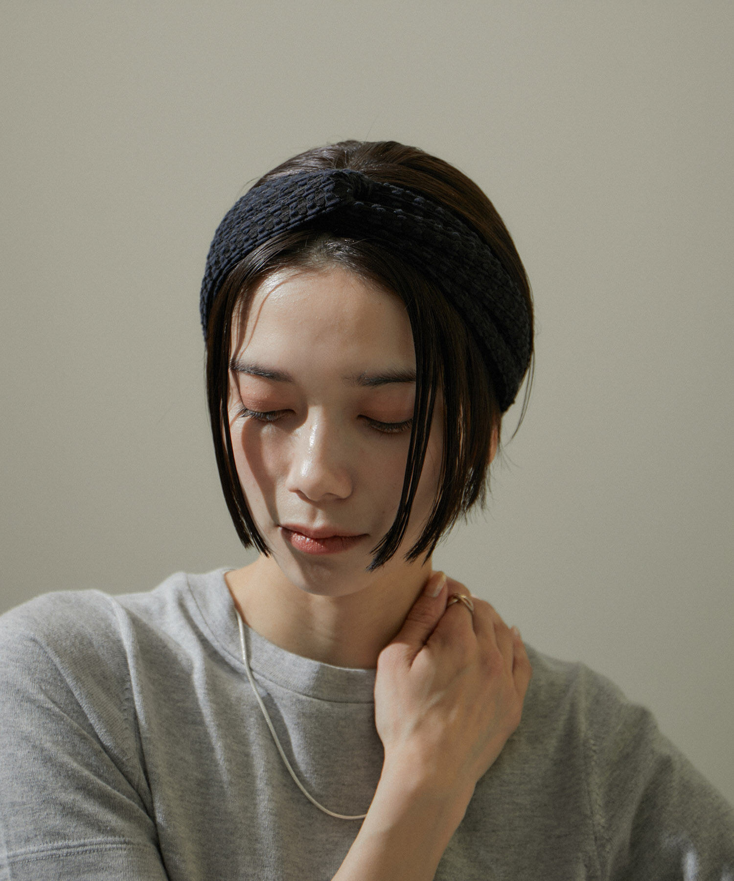 SALON adam et rope'「KINANジャガードヘアバンド」|ヘアバンド|