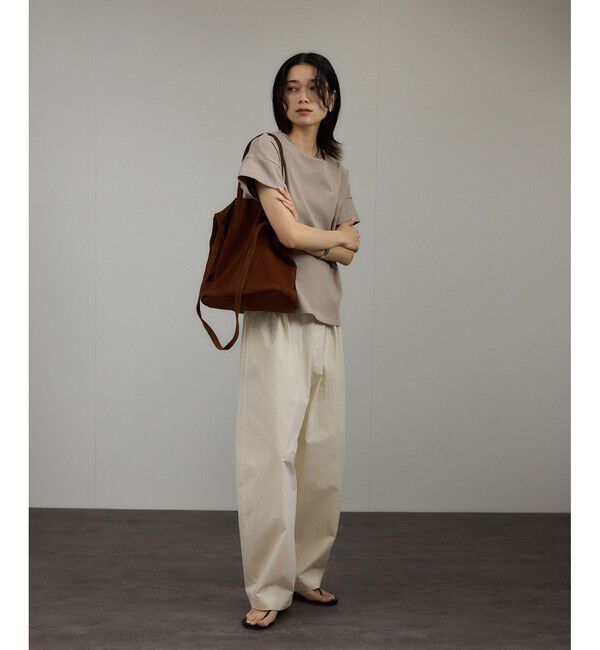 SALON adam et rope'「【WEB限定】フレンチスリーブポンチTシャツ［太ボーダー/無地］」|Tシャツ・カットソー|