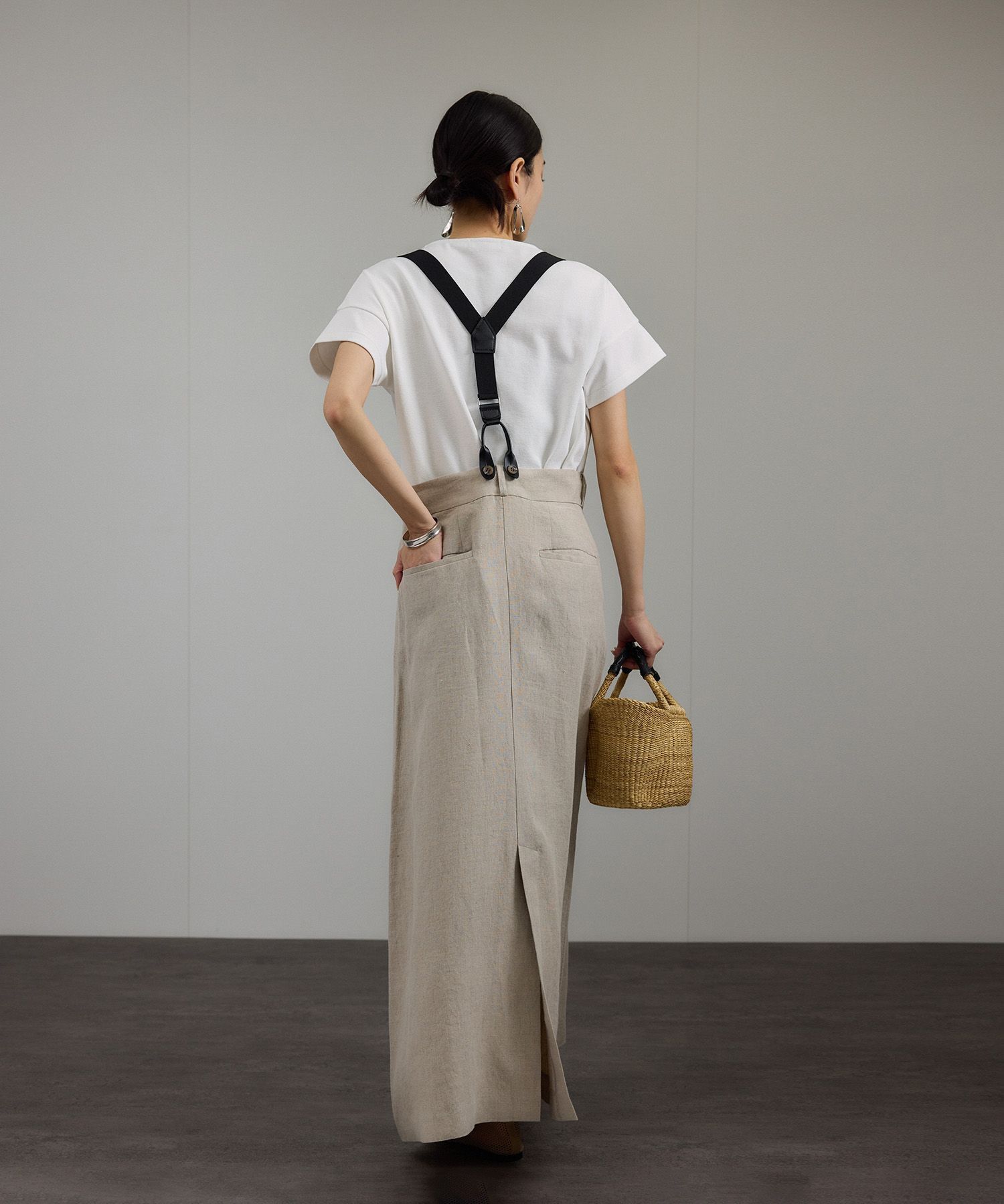 SALON adam et rope'「【WEB限定】フレンチスリーブポンチTシャツ［太ボーダー/無地］」|Tシャツ・カットソー|