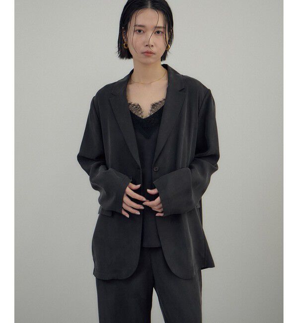 SALON adam et rope'「フレンチレースフィブリルサテンキャミソール」|キャミソール|