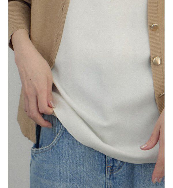 SALON adam et rope'「フレンチレースフィブリルサテンキャミソール」|キャミソール|