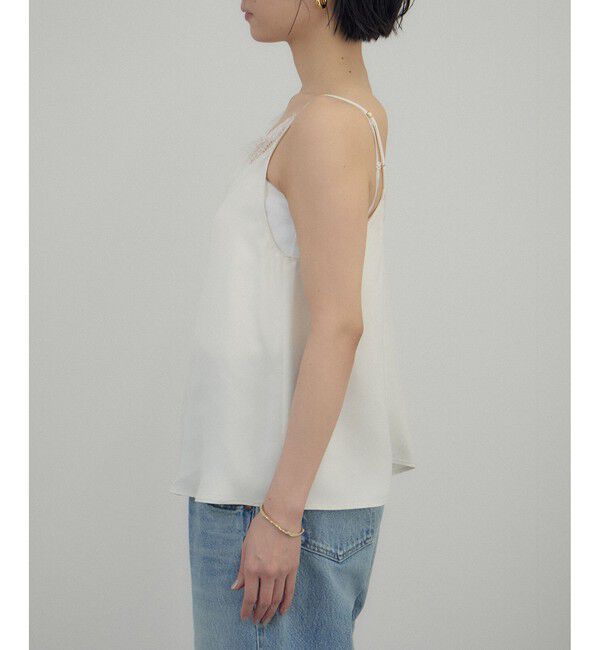 SALON adam et rope'「フレンチレースフィブリルサテンキャミソール」|キャミソール|