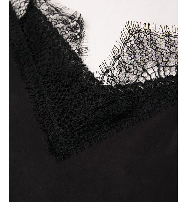 SALON adam et rope'「フレンチレースフィブリルサテンキャミソール」|キャミソール|