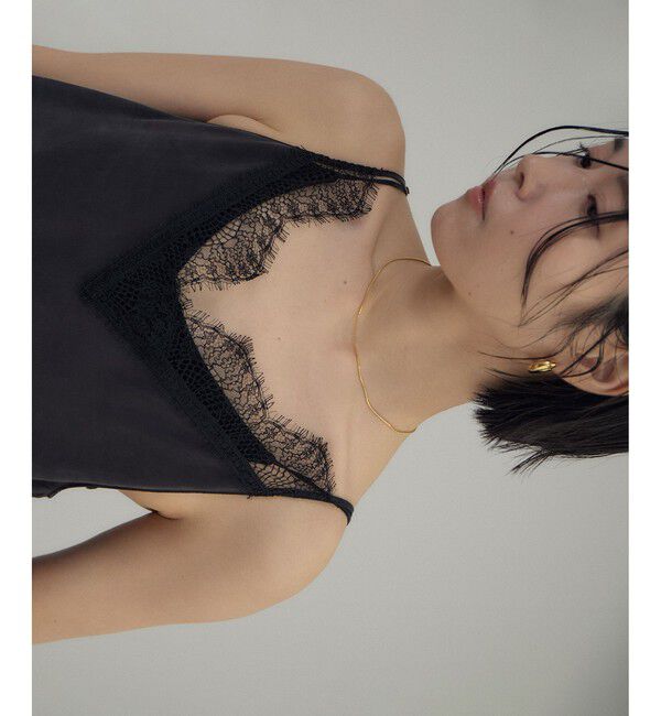 SALON adam et rope'「フレンチレースフィブリルサテンキャミソール」|キャミソール|