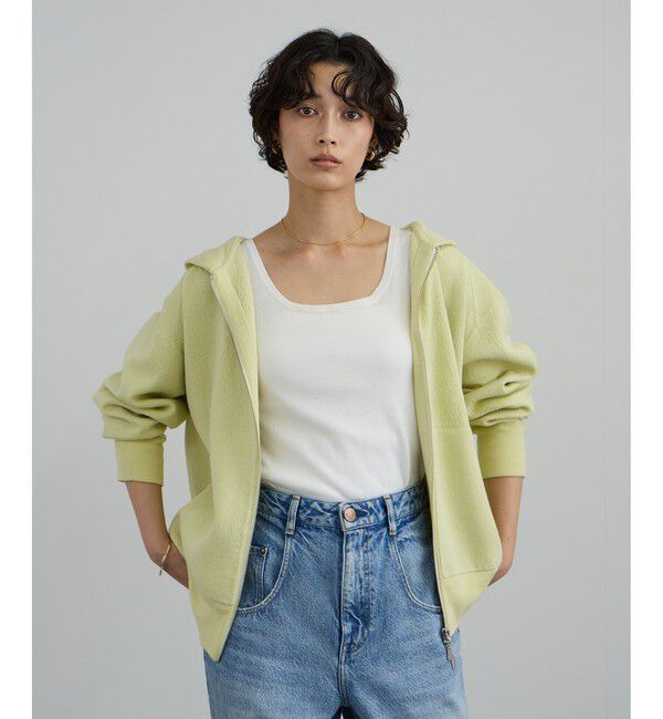 SALON adam et rope'「クレープスウェットライクジップパーカー」|パーカー|グリーンサブ(35)