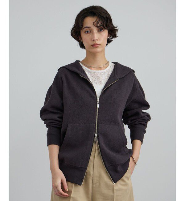 SALON adam et rope'「クレープスウェットライクジップパーカー」|パーカー|
