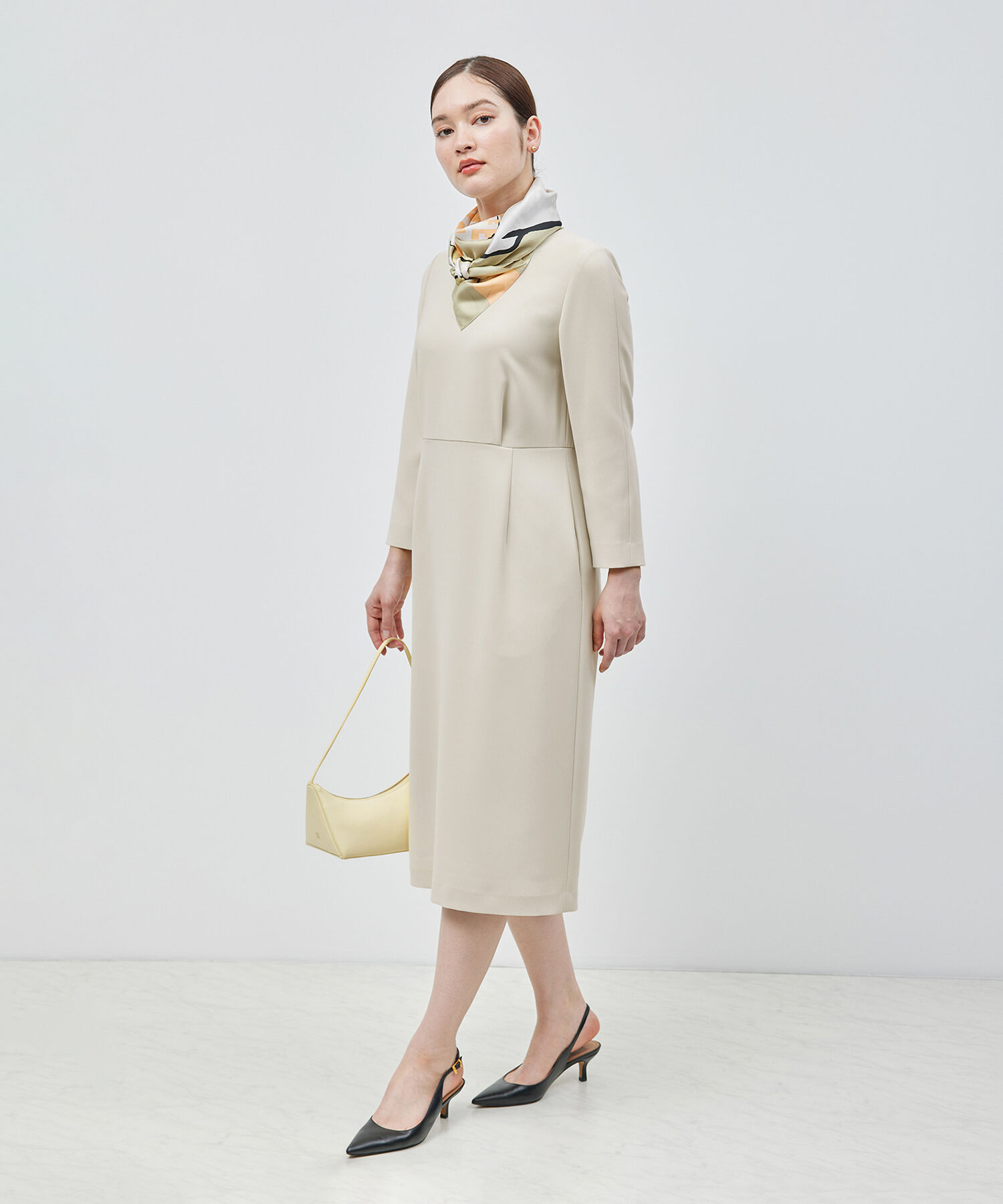 ROPE「トリアセダブルクロスウエストコンシャスワンピース」|ワンピース|