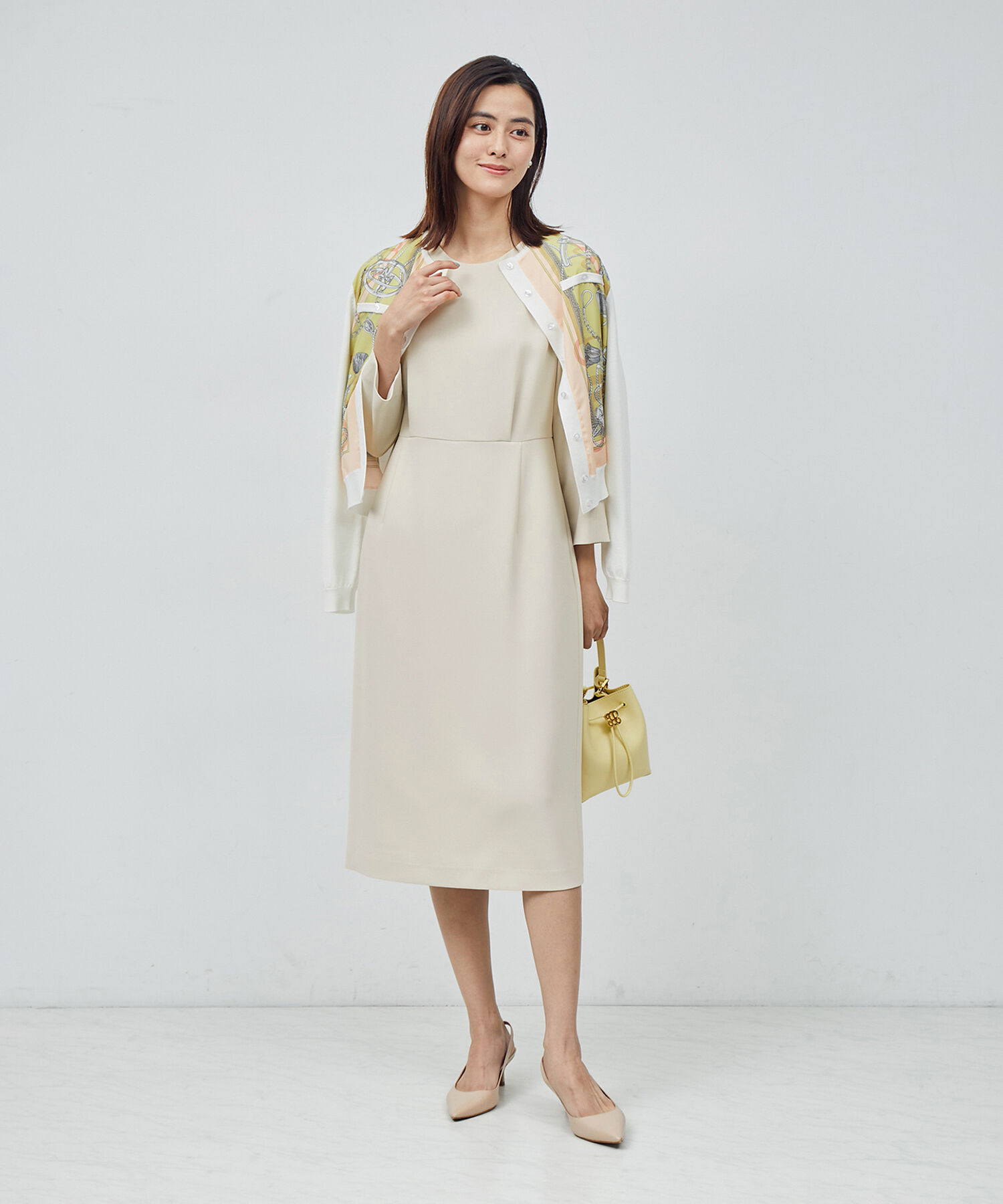 ROPE「トリアセダブルクロスウエストコンシャスワンピース」|ワンピース|