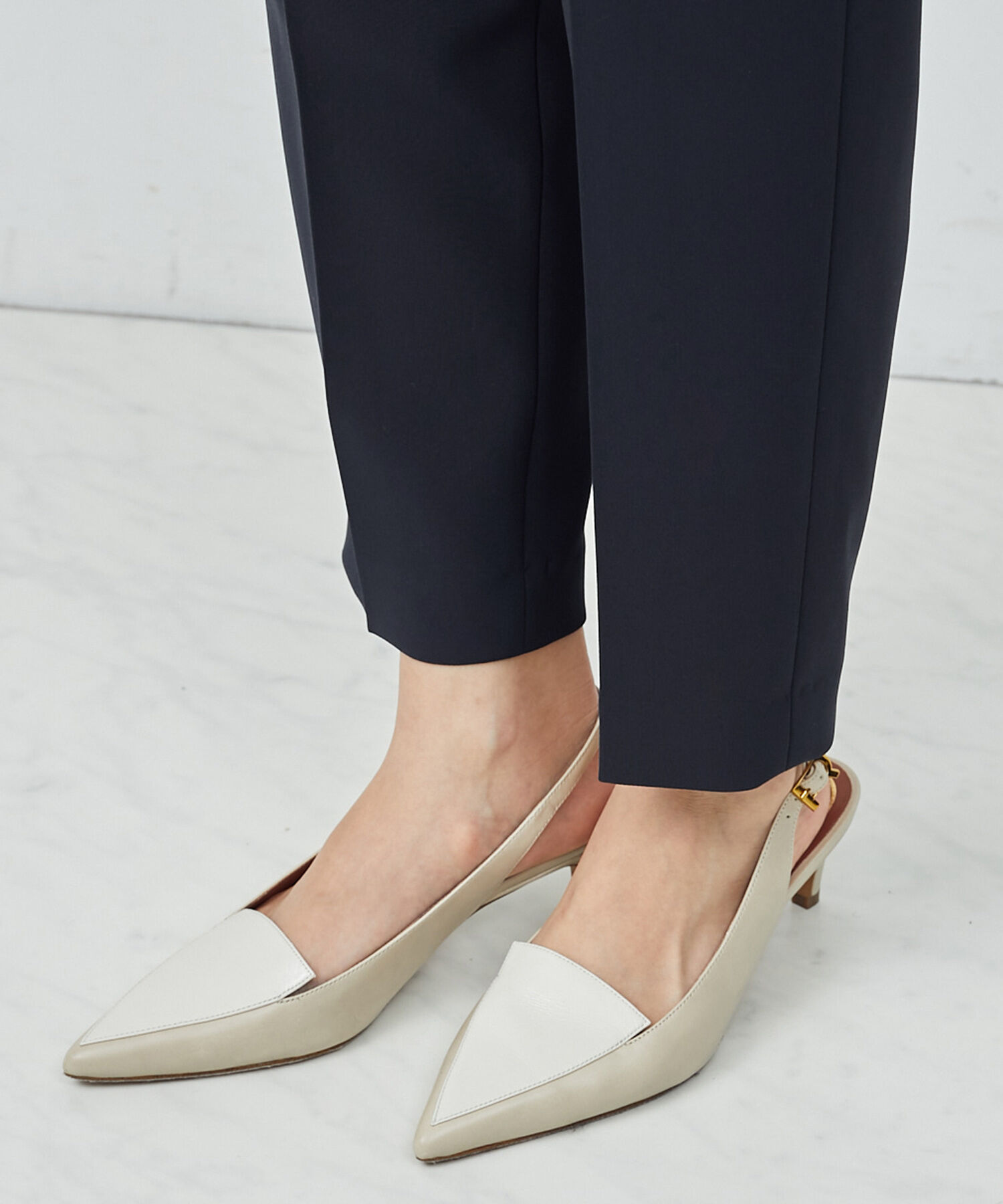 ROPE「トリアセテートダブルクロス サイドゴムテーパードパンツ【セレモニー/通勤対応】【洗える】」|その他|