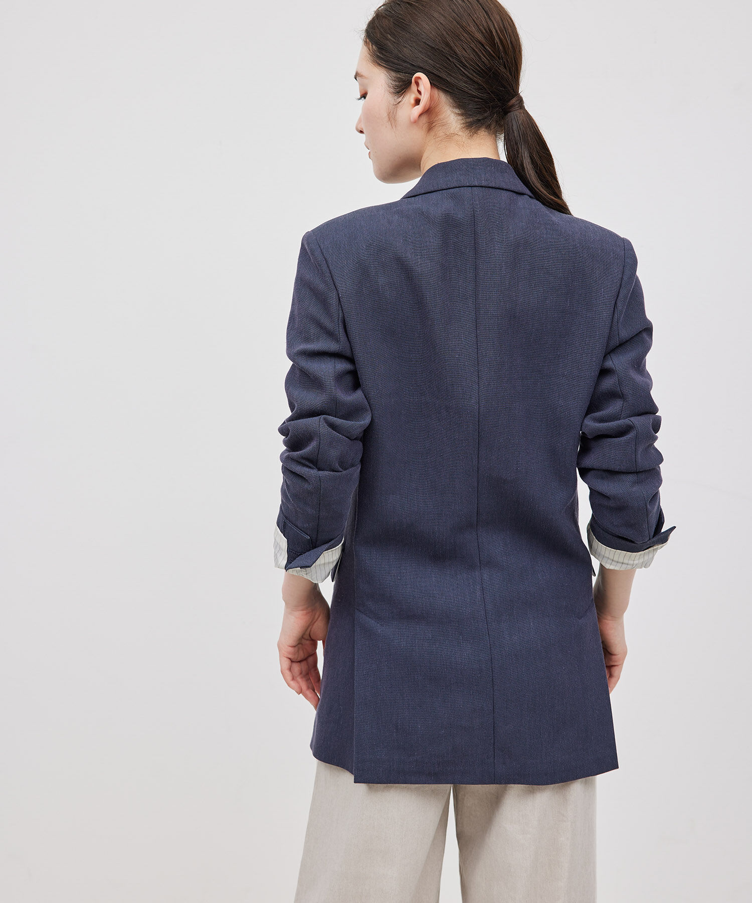 ROPE「ヘビーリネン ダブルジャケット」|テーラードジャケット|