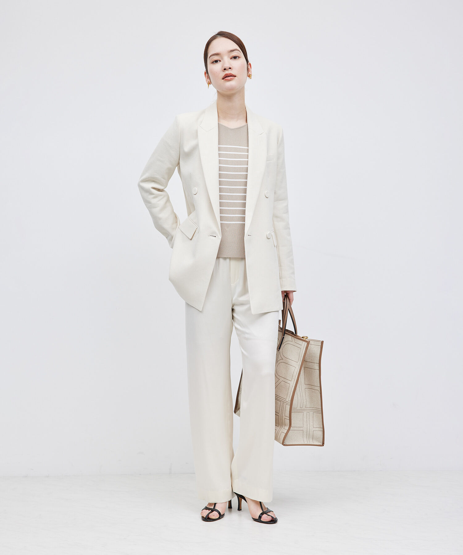 ROPE「ヘビーリネン ダブルジャケット」|テーラードジャケット|