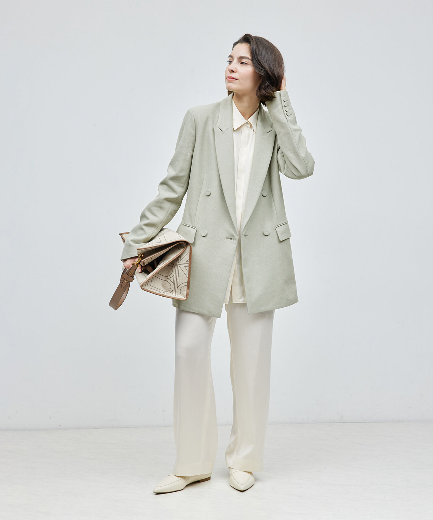 ROPE「ヘビーリネン ダブルジャケット」|テーラードジャケット|