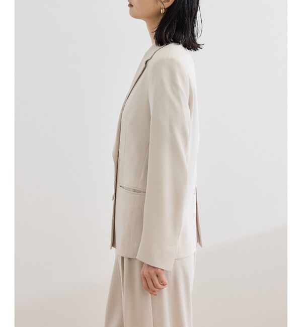 ROPE「バックサテンダブルブレストジャケット」|テーラードジャケット|