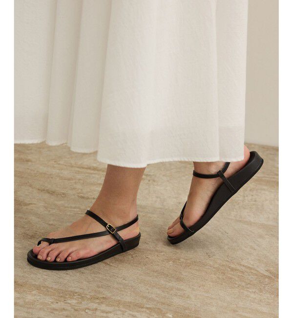 ROPE「スプリットレザーナローベルトサンダル」|サンダル|