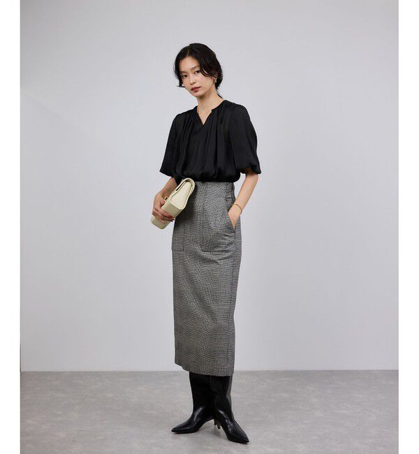 ROPE「楊柳スキッパーブラウス/イージーケア」|シャツ・ブラウス|