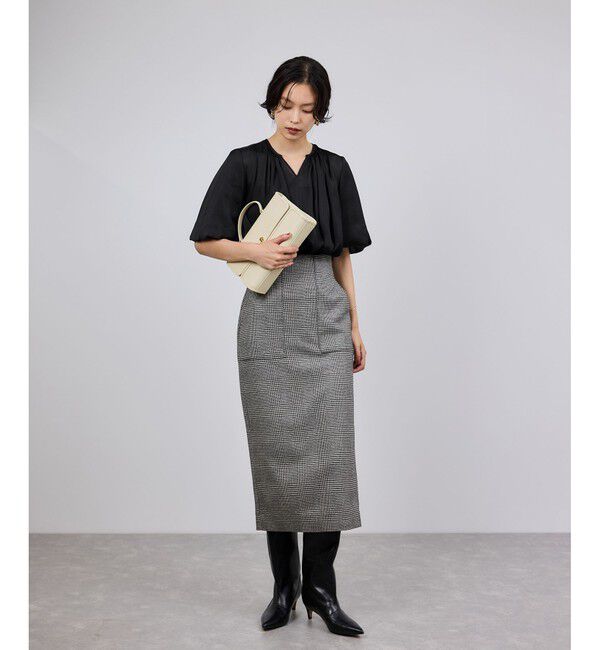 ROPE「楊柳スキッパーブラウス/イージーケア」|シャツ・ブラウス|