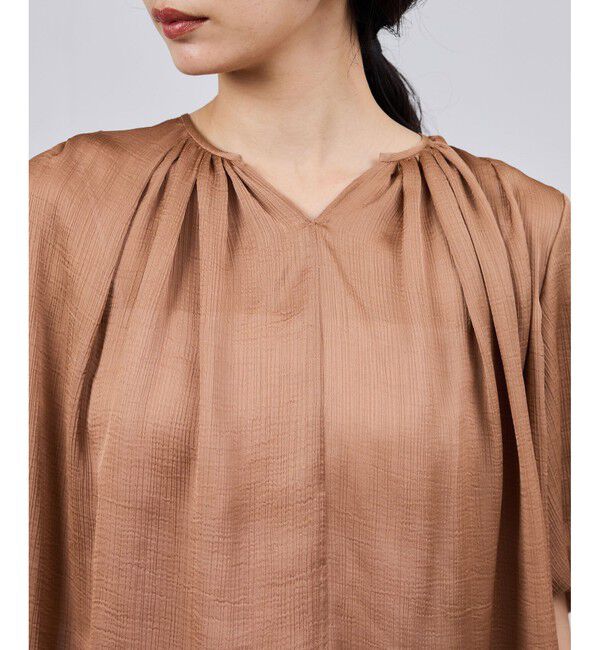 ROPE「楊柳スキッパーブラウス/イージーケア」|シャツ・ブラウス|