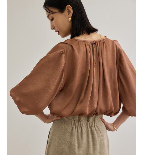 ROPE「楊柳スキッパーブラウス/イージーケア」|シャツ・ブラウス|