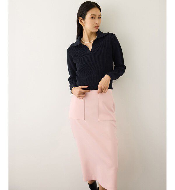 ROPE「オーガニックコットンポロニットプルオーバー/イージーケア」|ニット・セーター|