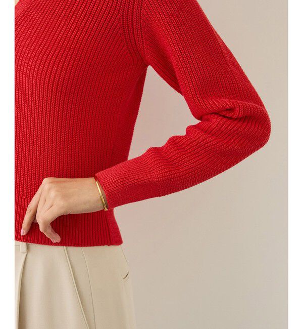 ROPE「オーガニックコットンポロニットプルオーバー/イージーケア」|ニット・セーター|