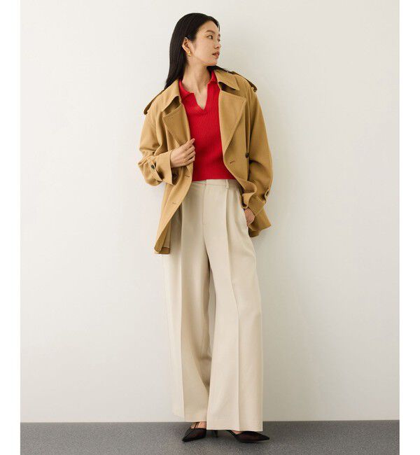 ROPE「オーガニックコットンポロニットプルオーバー/イージーケア」|ニット・セーター|