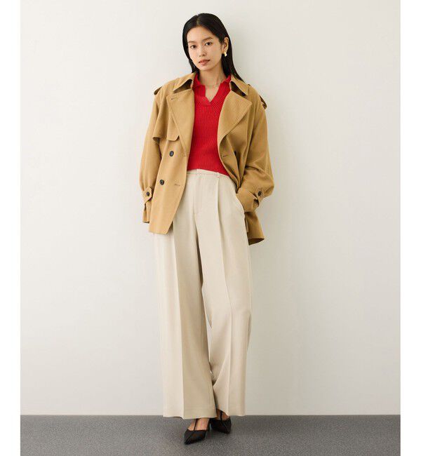 ROPE「オーガニックコットンポロニットプルオーバー/イージーケア」|ニット・セーター|