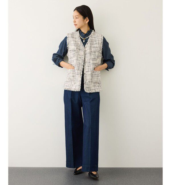 ROPE「ツイードVネックジレ」|ベスト・ジレ|