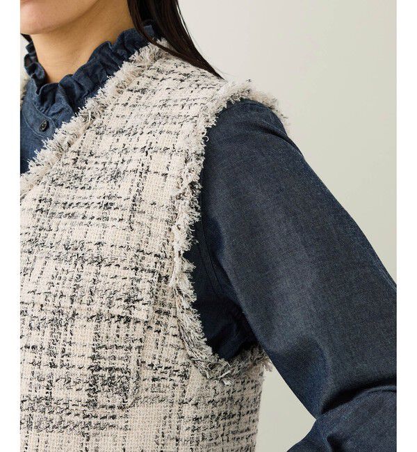 ROPE「ツイードVネックジレ」|ベスト・ジレ|