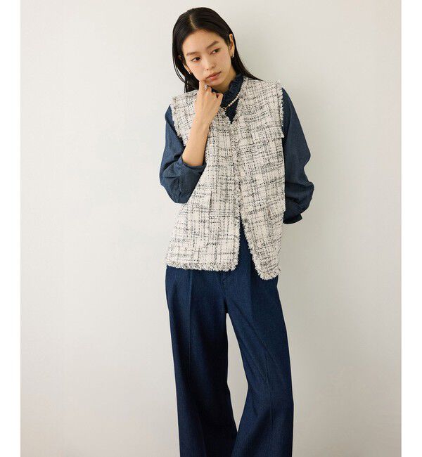 ROPE「ツイードVネックジレ」|ベスト・ジレ|